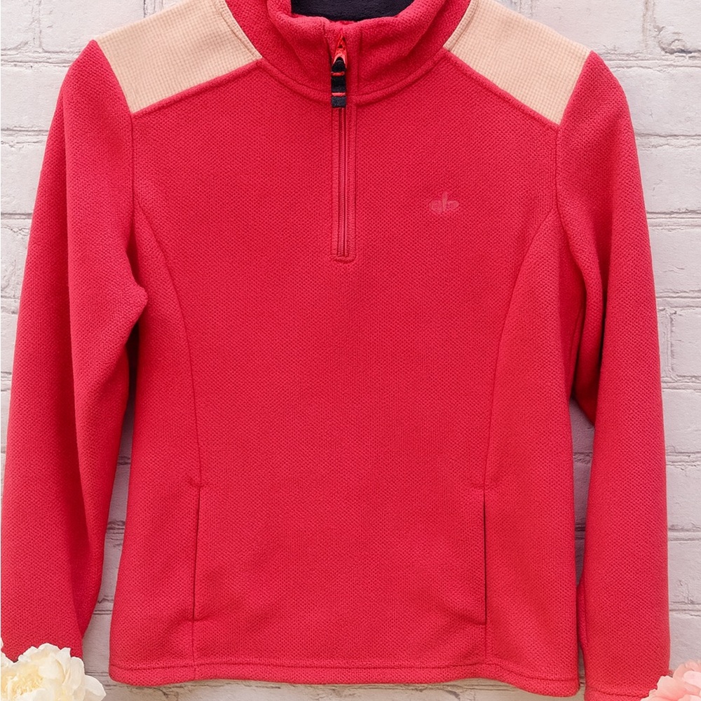 Brooks Brothers Pink and Cream Quarter-Zip Pullover